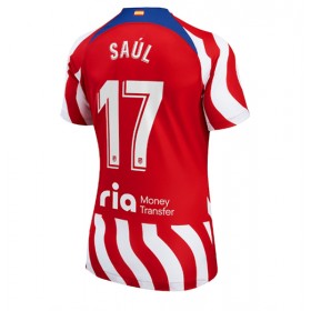 Damen Fußballbekleidung Atletico Madrid Saul Niguez #17 Heimtrikot 2022-23 Kurzarm